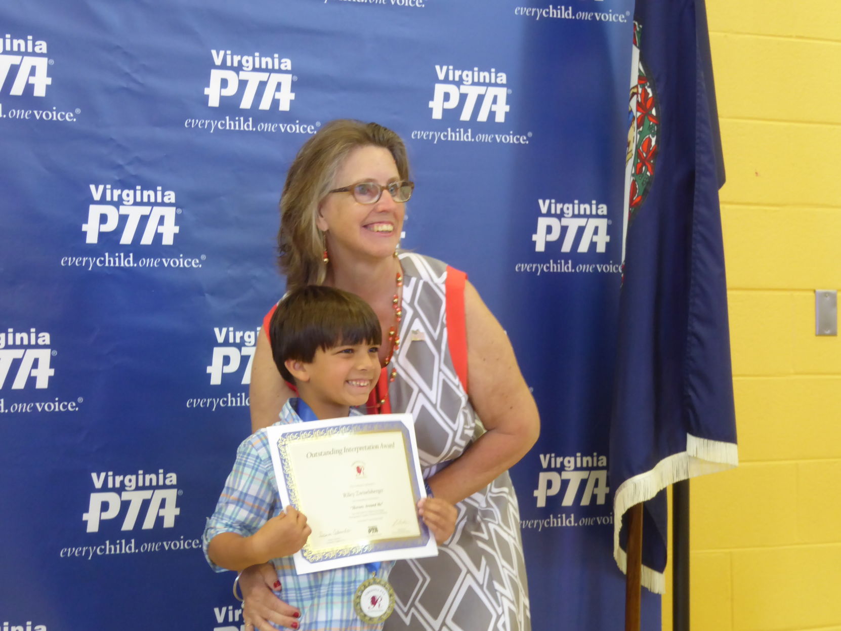 Photot# 5---Riley Zwiselsberger accepts his 1st Place Virginia Reflections award for Photography..jpg